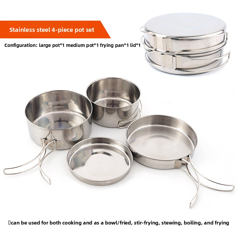 CLS 4-Piece Stainless Steel Ca - Camping Cooking Set Jetboil avis et prix
