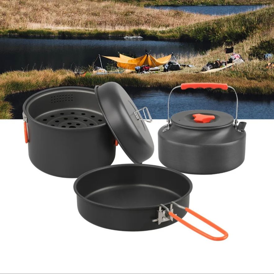 Outdoor Cookware Set Camping C - Camping Cooking Set With Kettle avis et prix
