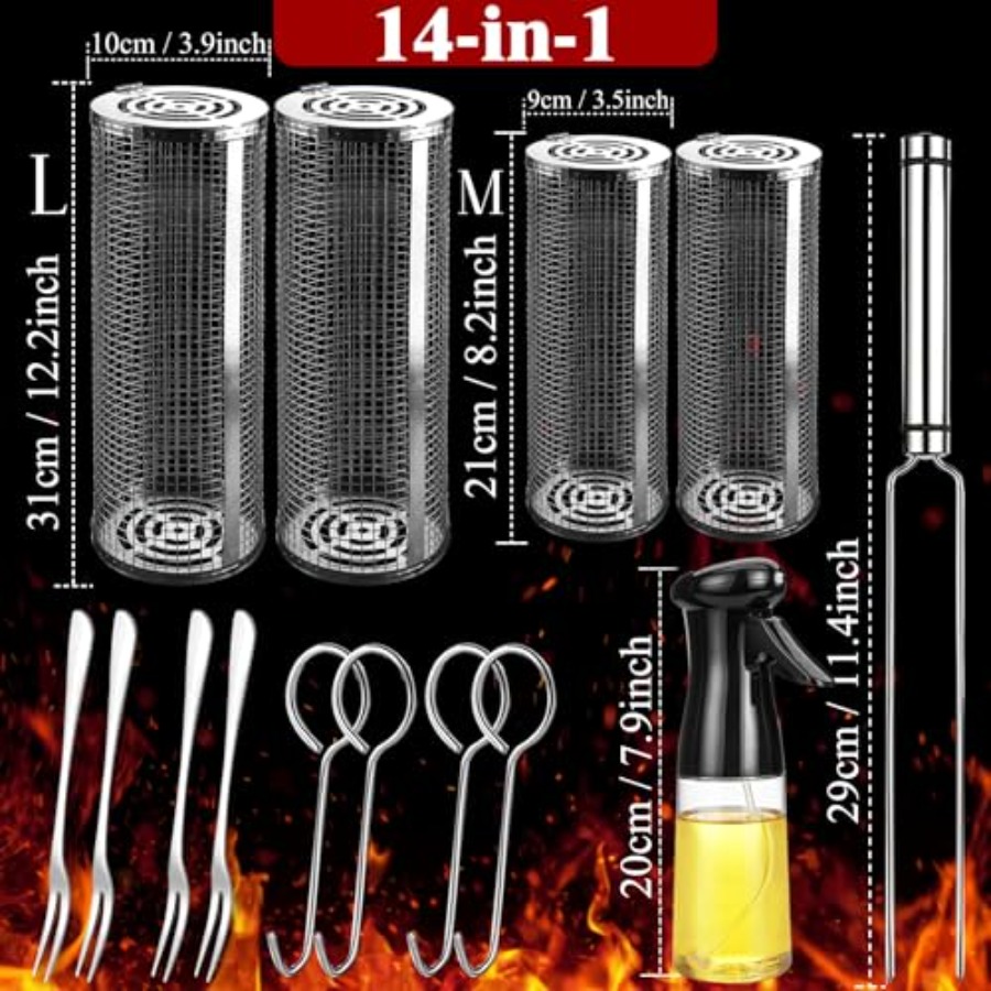 Outdoor Grilling Baskets Grill - Camping Cooking Utensils Kit avis et prix