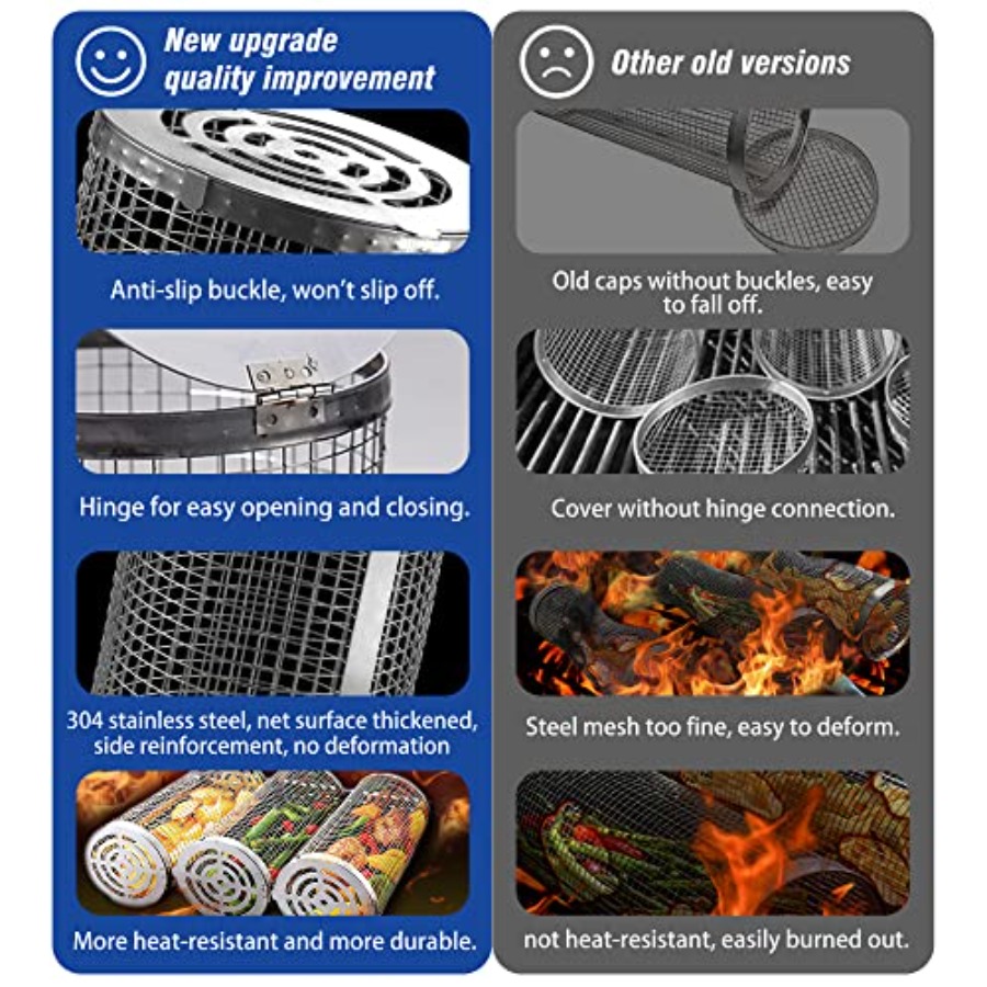 Outdoor Grilling Baskets Grill - Camping Cooking Utensils Kit avis et prix