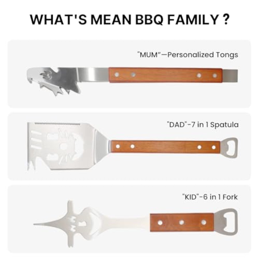 7 in 1 Stainless Steel BBQ Acc - Camping Cooking Tool Set avis et prix