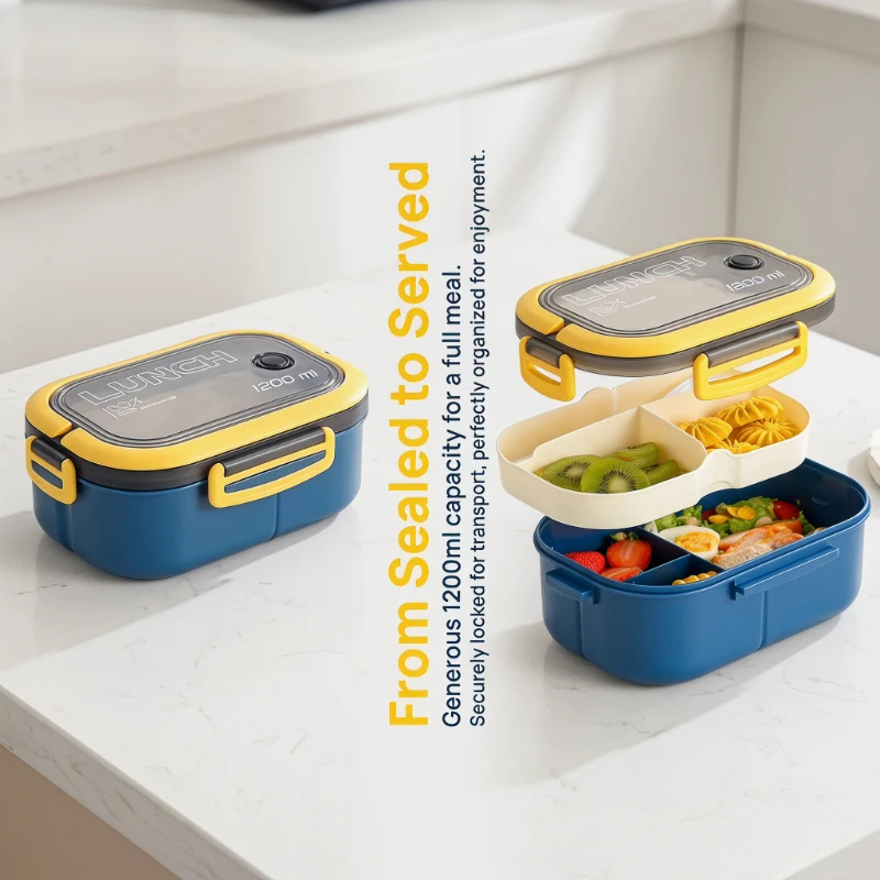 2 Layer Bento Lunch Box With I - Camping Cooking Food avis et prix