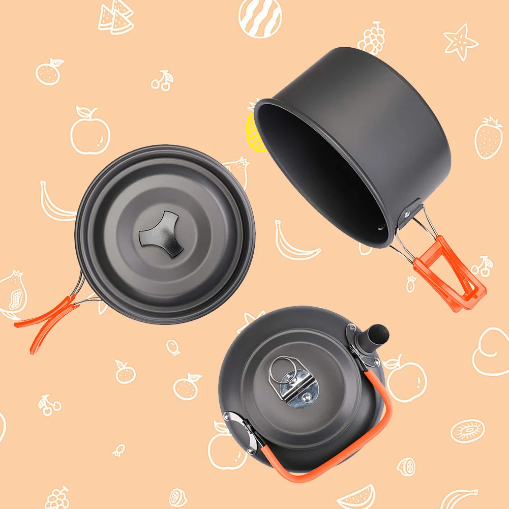 Camping Cookware Kit Kettle Po - Camping Cooking Utensils Kit avis et prix