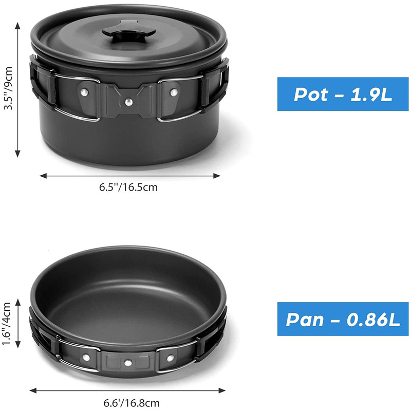 1 Set Outdoor Pot Pan Camping  - Camping Cooking Set With Kettle avis et prix
