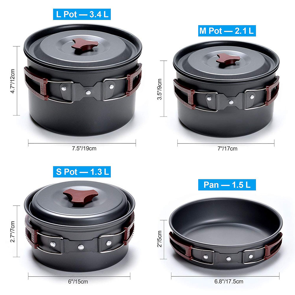 Outdoor Camping Cookware Kit N - Camping Cooking Gear Set avis et prix