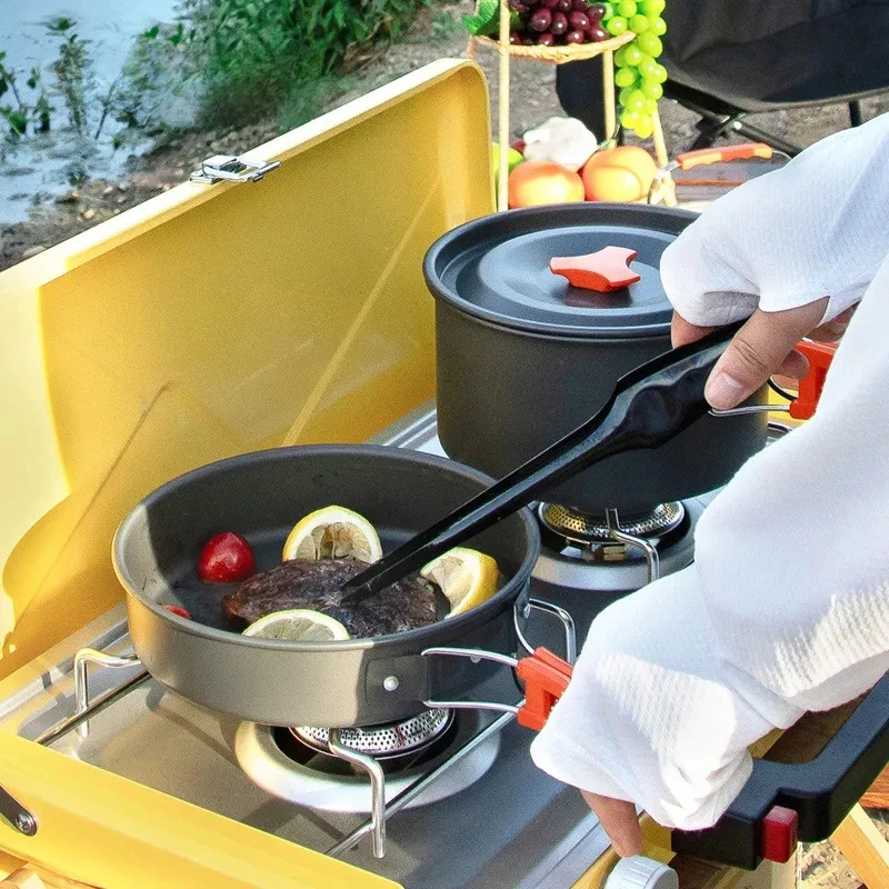 Camping Cookware Set Outdoor P - Camping Cooking Set With Kettle avis et prix