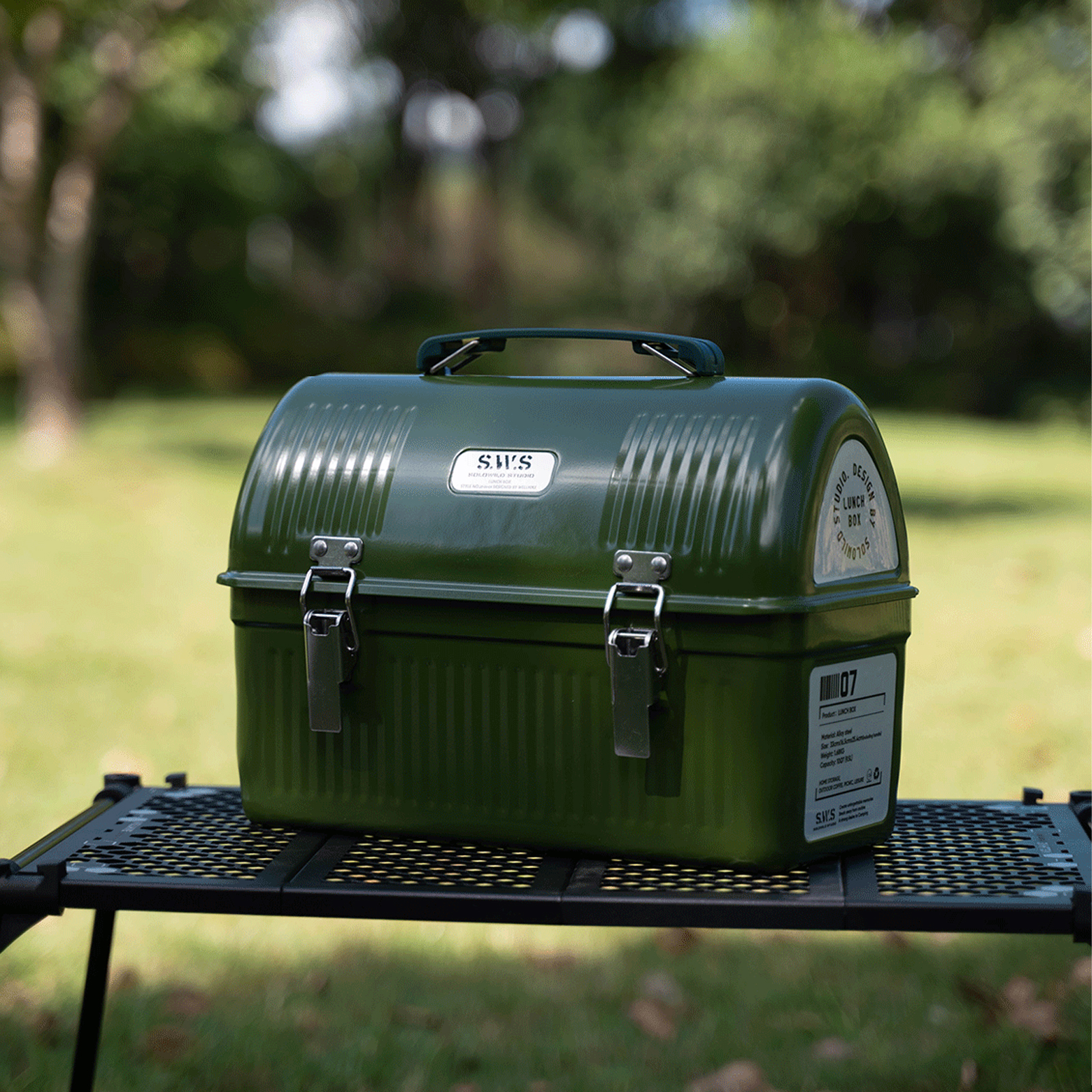 9.5L Vintage Metal Lunch Box w - Camping Cooking Food avis et prix