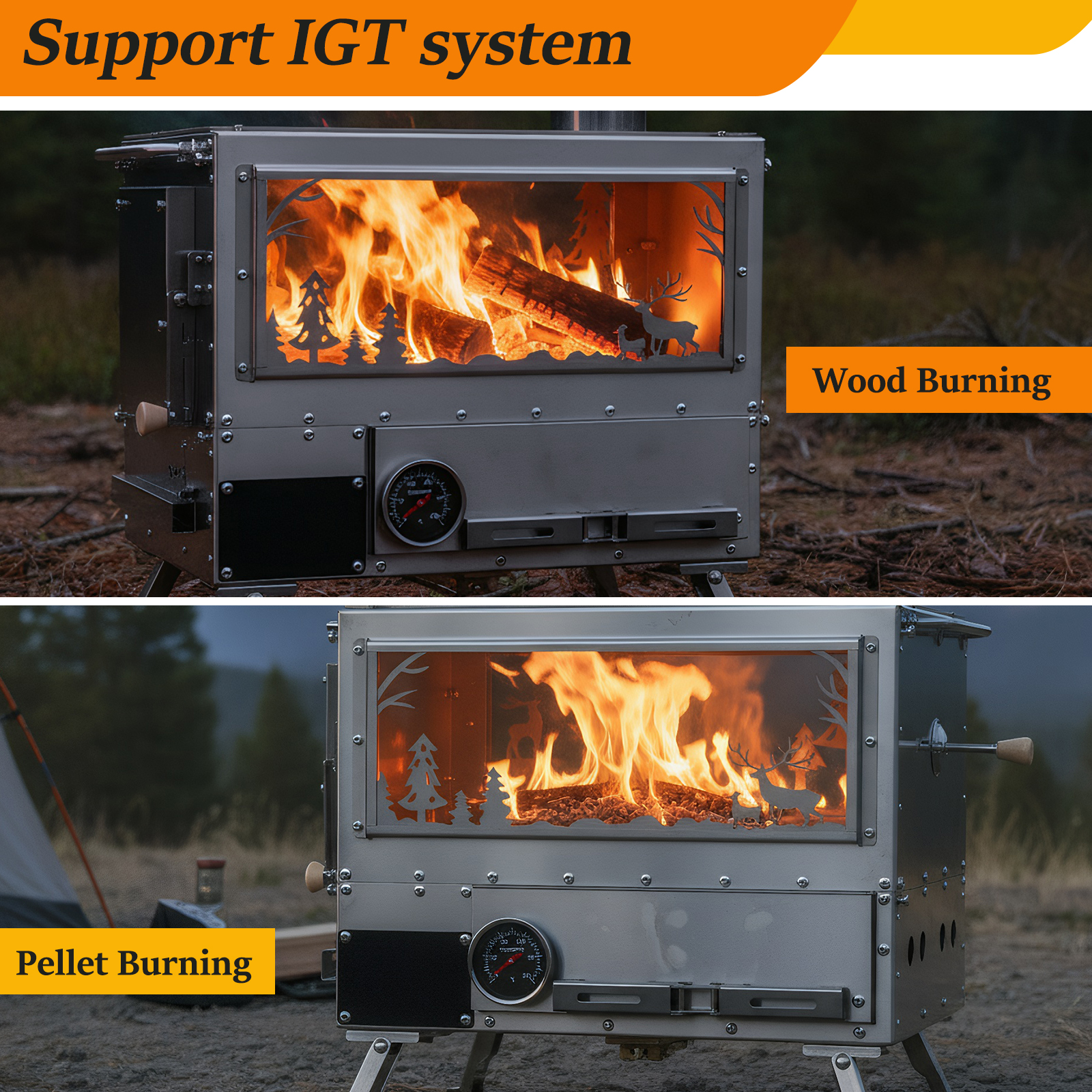 Hot Tent Stove with Oven & Cam - Camping Cooking Table avis et prix